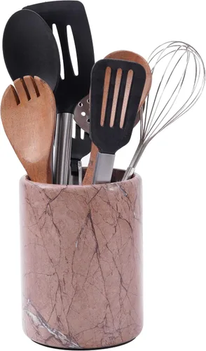 Miniatura 9 de Radicaln Soporte para utensilios de mármol negro de 6.5 pulgadas hecho a mano, juego de espátulas para encimera de cocina, tarro de utensilios