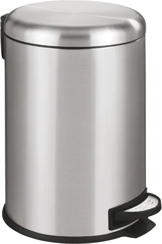 Miniatura 7 de WENKO Basurero pequeño con tapa y pedal, cubo de basura para baño, cubo de basura con cubo interior extraíble, acero inoxidable, fácil de cerrar