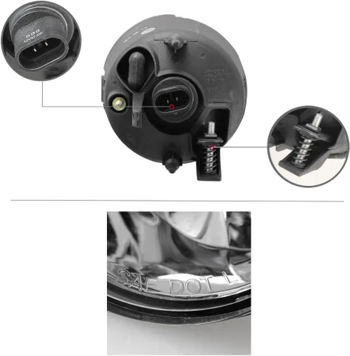Miniatura 4 de CPW Luz antiniebla OEM para Nissan Titan 2004-2015, carcasa negra, lente transparente de conducción, lámpara antiniebla delantera para Nissan Armada