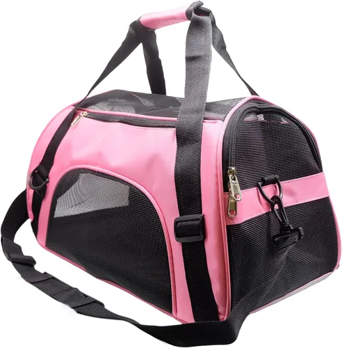 Miniatura 9 de ZaneSun Transportador para gatos, transportador de viaje para mascotas de lados suaves para gatos, perros y cachorros, bolsa cómoda portátil Negro