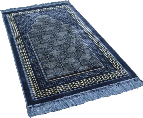 Miniatura 6 de Modefa Alfombra de oración islámica turca, cómoda alfombra de oración musulmana para hombres y mujeres, alfombra de terciopelo suave Janamaz