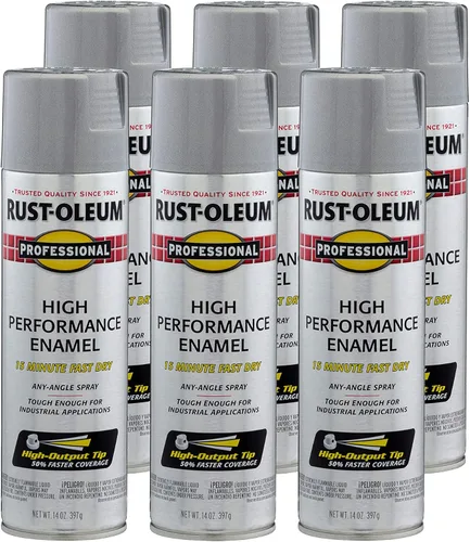 Miniatura 38 de Rust-Oleum 7515838 Pintura en aerosol de esmalte profesional de alto rendimiento, 14 onzas, aluminio