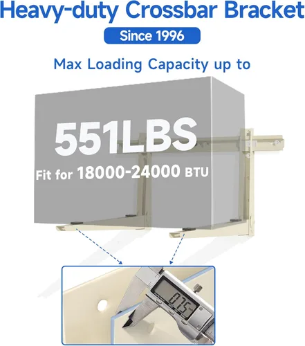Miniatura 3 de Soporte de montaje en pared mini dividido: soporte de montaje en pared resistente para 9000 a 36000 BTU exterior Minisplit sin conductos, soporte