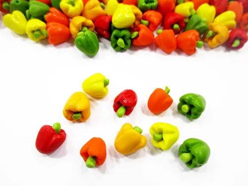 Miniatura 3 de Dolls House miniatures Lot 20 Mixed bell peppers Paprika vegetales Art Deco – El suministro de alimentos Dollhouse Alimentos – 4306