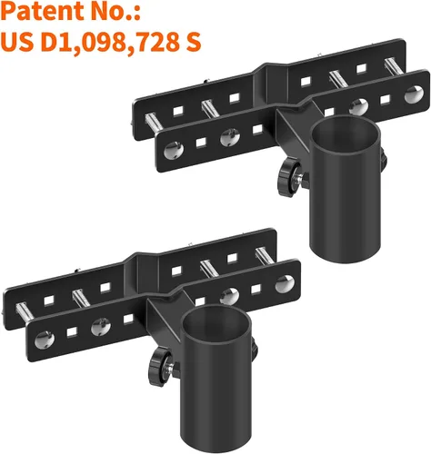 Miniatura 2 de Soporte para sombrilla de balcón para exteriores, soporte de metal ajustable resistente para patio, abrazadera de montaje para valla, barandilla