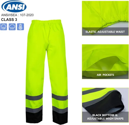 Miniatura 4 de VENDACE Trajes de lluvia de alta visibilidad clase 3, equipo de lluvia para hombre, chaqueta de trabajo de lluvia de seguridad reflectante de alta