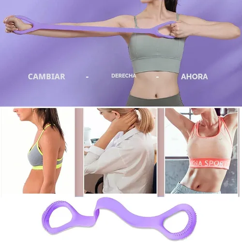 Miniatura 3 de Banda de Resistencia para Ejercicio Figura 8, Cuerdas Elásticas para Entrenamiento de Brazos y Espalda - Cuerdas Elásticas para Pecho, Brazos