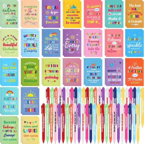 Miniatura 10 de Sabary Juego de 100 cuadernos inspiradores, mini cuadernos de bolsillo motivacionales, diarios de Navidad a granel, regalos de agradecimiento