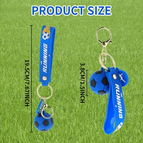 Miniatura 3 de Cobee Llavero de fútbol de regalo, llavero novedoso para niños, fanáticos de los deportes, llaveros de fútbol de silicona para regalos de fiesta