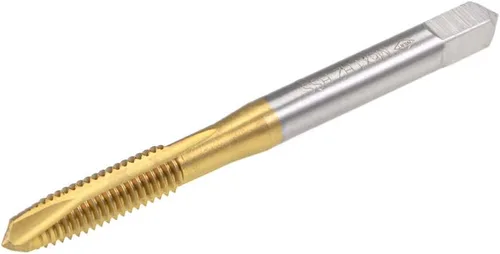 Miniatura 13 de uxcell Tapón de rosca de punta en espiral M2 x 0.4 rosca, roscas de tierra H2 3 flautas, acero de alta velocidad HSS 6542, recubierto de titanio