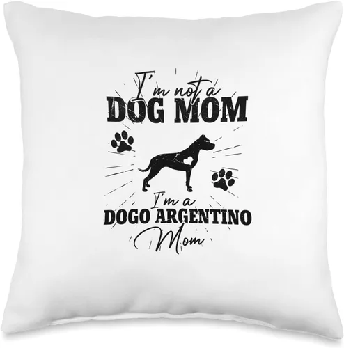 Dogo Argentino - Almohada para regalo para mamá, para mujer, perro, cachorro, amante del día de la madre