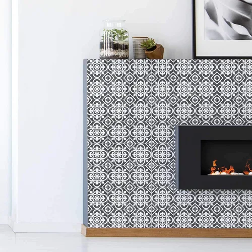 Miniatura 2 de Granada Tile Stencil - Plantillas de bricolaje para mejoras del hogar - Perfecto para pisos y salpicaduras de cocina - Diseño de azulejos de cemento