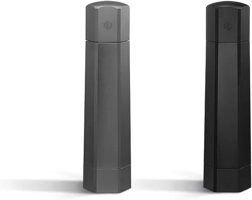 Miniatura 9 de HexClad HexMill Molinillo de pimienta, grado profesional, resistente, recargable, aluminio negro mate, ajuste de diez configuraciones de molienda