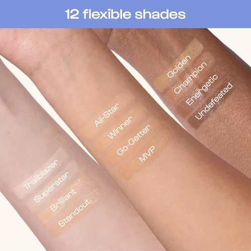 Miniatura 5 de Alleyoop Game Face Makeup Corrector - Corrector ligero y acumulable para debajo de los ojos para ojeras, fórmula de crema hidratante para mujeres