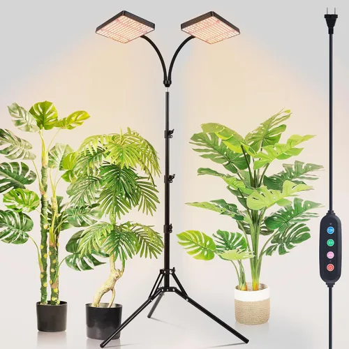 Miniatura 12 de Luces de cultivo de mesa de 25 vatios para plantas de interior, inicio de semillas, bonsái, 2500 lúmenes lo suficientemente brillantes como un