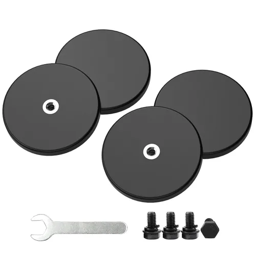 Miniatura 15 de Magnetpro 2 Piezas Imanes de Montaje Fuertes con Revestimiento de Goma Antiarañazos, Más de 120 LB de Potencia Adhesiva, Base de Ensamblaje