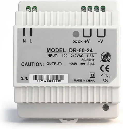 Oumefar DR-60-24 60W Fuente de alimentación conmutada de CA DC de salida única Fuente de alimentación de riel Din monofásico de 24V para equipos de