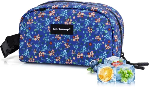 Miniatura 7 de Bolsa de almuerzo enfriadora - Congelable y aislada para viajes, niños/adultos, apta para yogur Rosa