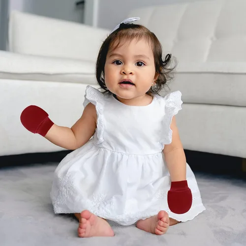Miniatura 7 de Uttpll Manoplas de algodón para recién nacido, guantes transpirables para niños y niñas de 0 a 6 meses