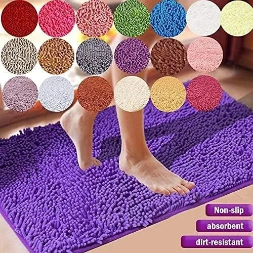 Miniatura 2 de JYDQM Tapete de baño grueso con memoria para inodoro, bañera, sala de estar, puerta, baño, absorbente, tapete antideslizante para el suelo del pie