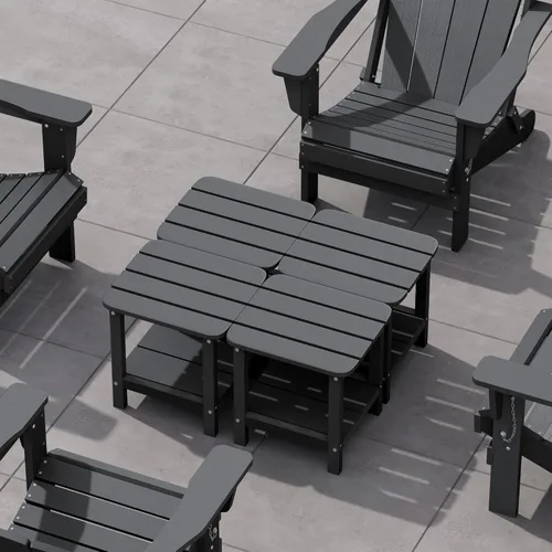 Miniatura 15 de SERWALL Mesa Adirondack de exterior - Mesa auxiliar gris