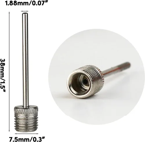 Miniatura 4 de 3/6 Uds Bolas de acero inoxidable Bombas de inflado Aguja de inflado de aire Bombas de Aguja para Baloncesto Pelotas de Fútbol Pelotas de Voleibol