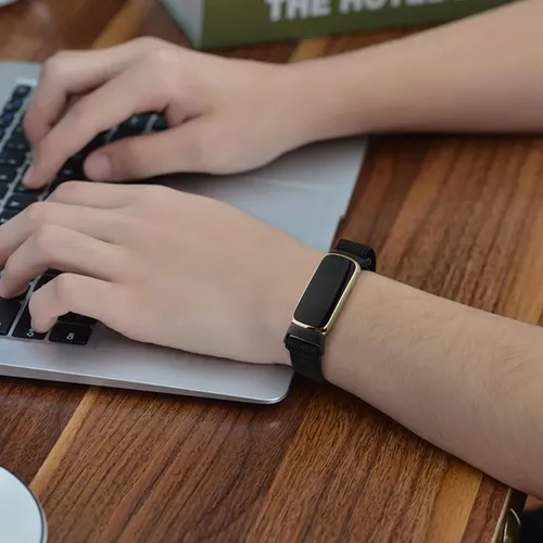 Miniatura 6 de Meliya Correa compatible con bandas Fitbit Luxe para mujeres y hombres, correa deportiva de repuesto de nailon elástico suave para Fitbit Luxe Negro