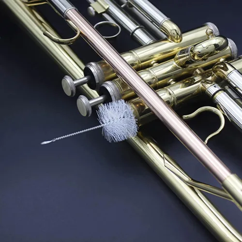Miniatura 6 de Akozon Kit de limpieza de trompeta Cepillo de serpiente Cepillo de trompeta Cepillo de agujero de trompeta Limpieza de instrumentos Serpiente