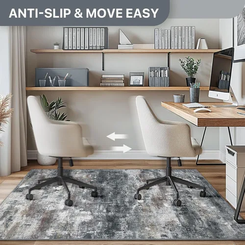 Miniatura 4 de Tapete para silla de oficina para pisos de baldosas de madera dura, tapetes abstractos de escritorio de 36" x 48" para silla de oficina sobre sillas