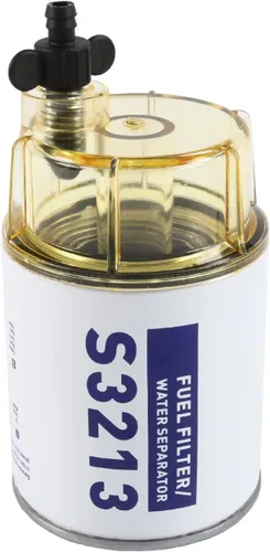 Miniatura 12 de S3227 Filtro de combustible Separador de agua de repuesto para motor fueraborda marino Mercury con púas de 3/8 pulgadas x 1/4 pulgadas NPT