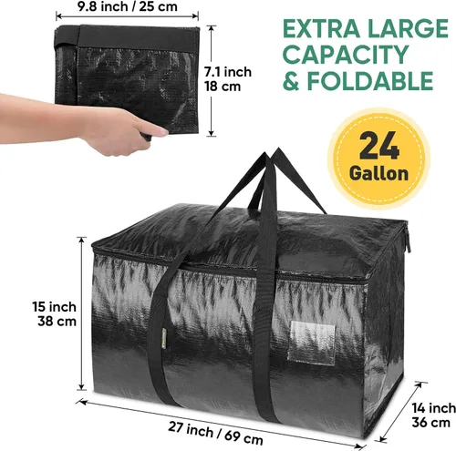 Miniatura 4 de BALEINE Bolsas de mudanza de gran tamaño (paquete de 6) + rollo de película elástica (paquete de 2)
