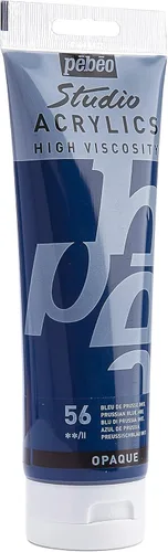 Miniatura 122 de PEBEO Studio Acrílicos de Alta Viscosidad, Acrílico Fino, 250 ml - Plata Iridiscente, 8.45 Fl Oz (Paquete de 1)