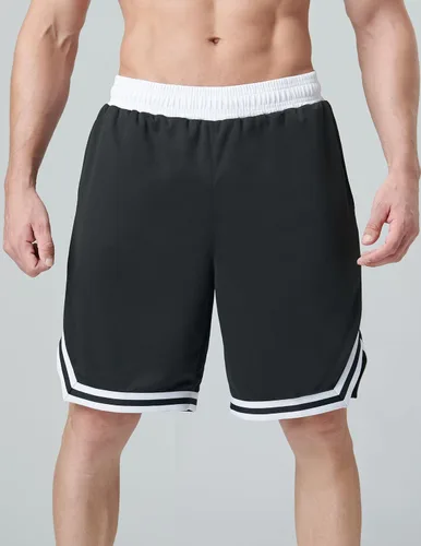Miniatura 16 de Liberty Imports Paquete de 5 pantalones cortos de baloncesto atléticos de secado rápido para hombre, entrepierna de 9 pulgadas con bolsillos, ropa