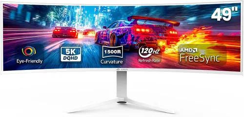 Miniatura 13 de CRUA Monitor curvo de 27 pulgadas, panel VA FHD (1920 x 1080P), 100 HZ, monitor de computadora profesional 120% sRGB, biseles estrechos en tres