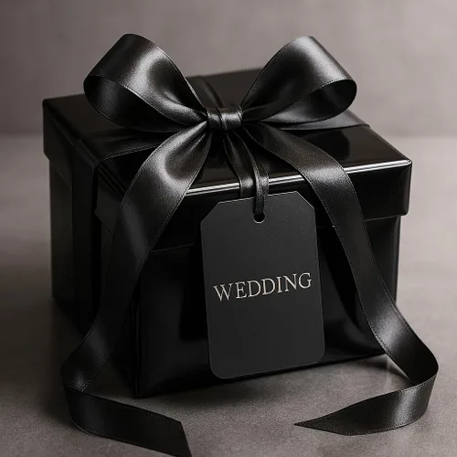 Miniatura 2 de Anderson's Rollo de serpentina metálica brillante negra, cinta de PVC de 2 pulgadas x 500 pies para envoltura de regalos, decoración de bodas