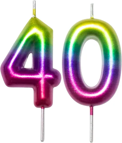 Miniatura 138 de DERVENTA Vela con números de 2.36 pulgadas, decoración perfecta para cumpleaños, brunch, postre, pastel, 1 pieza (número 0 rosa)
