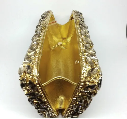 Miniatura 5 de Boutique De FGG Minaudiere - Bolso de mano de cristal para mujer, para fiesta, baile de graduación, con diamantes de imitación, bolso de mano