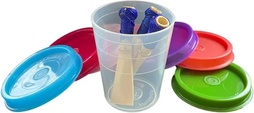 Miniatura 2 de Taza de remojo de caña de fagot con tapa de color aleatorio y paquete de muleta de fagot Reed123