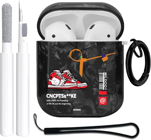 Miniatura 9 de Gedicht Compatible con fundas protectoras Apple Airpods de 2ª generación, zapatos deportivos de baloncesto y fútbol, repuesto suave de TPU