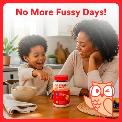 Miniatura 7 de Gomas de multivitaminas para niños SmartyPants - Fórmula mejorada: Omega 3 (DHA/EPA), vitaminas D3, C, B12, B6, vitamina A, K y zinc, sin gluten
