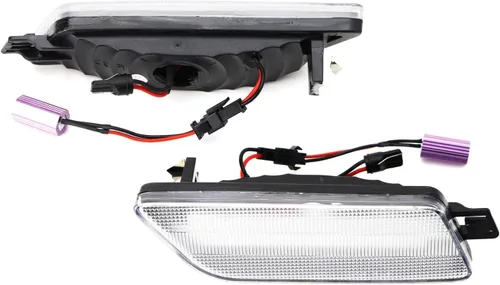 Miniatura 9 de iJDMTOY Kit de Luces Marcadoras Laterales de Parachoques LED Completas de Lente Transparente y Ámbar Compatible con Porsche Macan 2014-2024