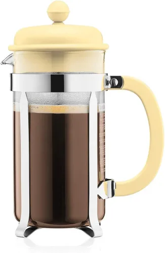 Miniatura 5 de Bodum Caffettiera Cafetera de prensa francesa, tapa de plástico negro y marco de acero inoxidable, 3 tazas, 12 onzas Negro/Cromo
