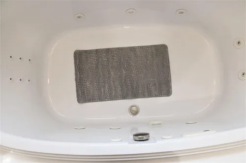 Miniatura 7 de Dependable Industries Inc. Essentials Tapete de baño de terciopelo con textura de calidad de spa, tapete de baño y bañera antideslizante, 27 x 15