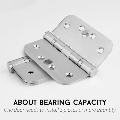 Miniatura 5 de goldenwarm Paquete de 3 bisagras de seguridad con rodamientos de bolas para puertas exteriores e interiores, bisagras de acero inoxidable cepillado