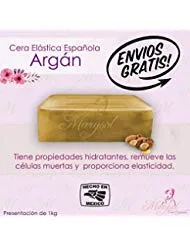 Cera Depiladora de Argan Española Elastica Marysol hard wax Depilacion sin Bandas No-Strip Desechable Cera Salon Spa estetica Vello Corporal Facial