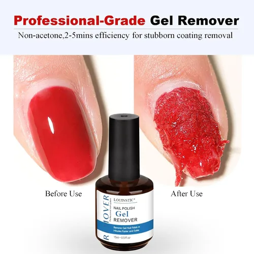 Miniatura 8 de Removedor de esmalte de uñas de gel, rápido, sin remojo y sin papel de aluminio, seguro para uñas naturales, saludable, bajo olor, eliminación