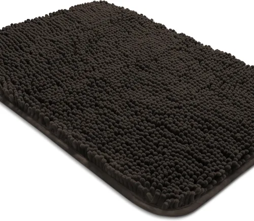 Miniatura 22 de Yeaban Alfombra de pasillo de baño de 24 x 72 pulgadas, antideslizante, alfombra de baño larga de felpilla gruesa, absorbente y lavable, alfombra