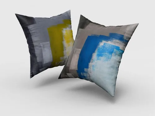 Miniatura 2 de Juego de 2 fundas de almohada, arte abstracto de 16 x 16 pulgadas, cuadradas, decoración del hogar, fundas de almohada decorativas para sofá