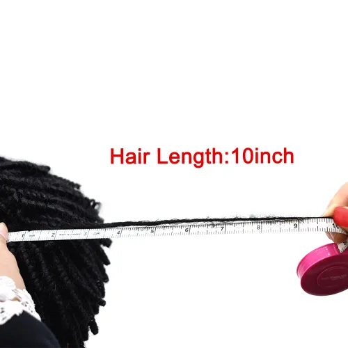 Miniatura 6 de Trenzas afro de cabello humano tipo tupé negro para hombres negros, trenzas de ganchillo, tupé para hombres negros, unidad de cabello con rastas
