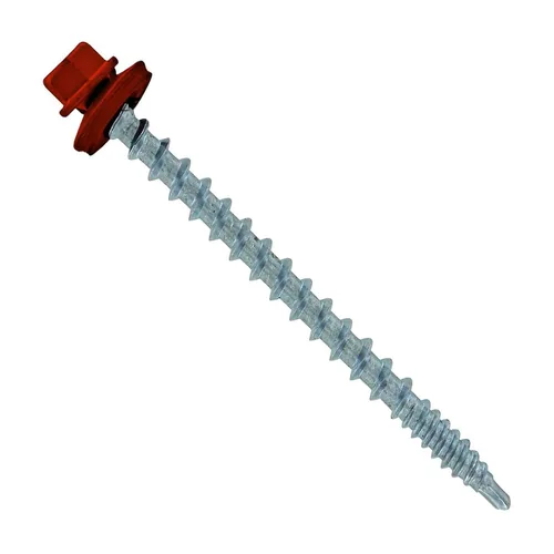 Miniatura 46 de Fasteners Plus ST Fastening Kwikseal Woodbinder Tornillos de Metal a Madera #10 X 1 Burgundy con Arandela de Goma EPDM, 250 Unidades - Diseñados